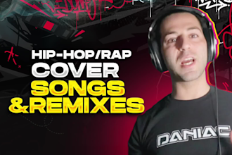 record a remix or cover song, hip hop or rap