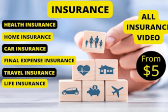 do life insurance or health insurance or home  or car insurance video