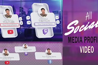 make social media profile video and lower thirds, youtube intro