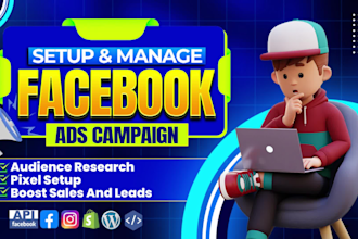do facebook ads campaign setup, management, and pixel setup