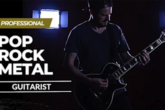 record guitar and solo for your edm,pop,rock or metal song