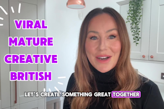 create a british female UK ugc video for social media