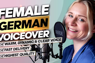 record a female german voiceover in a warm voice