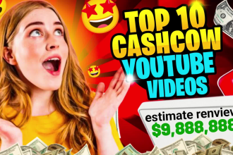 create top 10 cash cow faceless videos and cash cow youtube automation channel