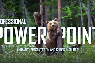 design animated powerpoint presentation, movie pitch deck powerpoint animation