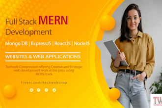 develop modern mern stack web apps and websites with nodejs api