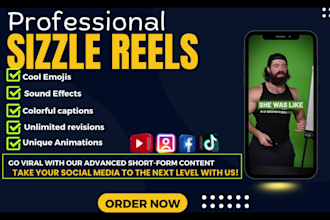 edit impactful  sizzle reels, demo reel editing and highlight reels