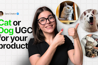 create ugc for pet products with my dog or cats