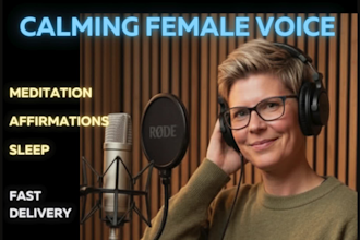 record a female voice for meditation, sleep and affirmations