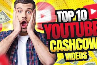 make top 10 fact or cash cow youtube videos with script and voiceover