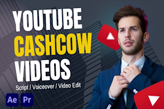 edit cashcow videos for your youtube channel with script