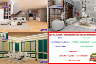 do virtual staging, virtual furniture, and virtual renovation