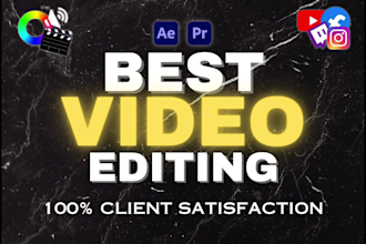 do high quality video editing for youtube videos, gaming, wedding, vlog, etc