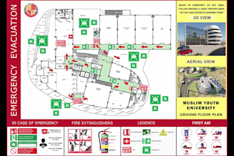 design and animate fire emergency evacuation plan for you