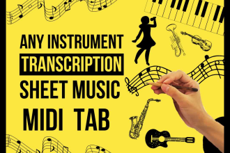 transcribe any instrument into sheet music midi tab xml