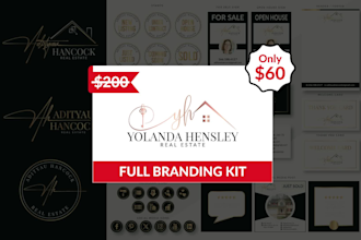 do real estate signature logo and branding kit