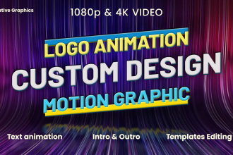 create a 2d logo animation or motion graphics design