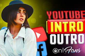 do youtube intro outro, trailer video promo, logo animation or end screen