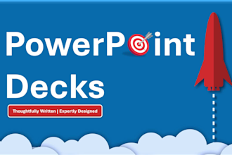 write content and design business powerpoint presentation