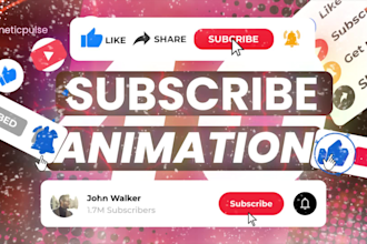 create stunning youtube like and subscribe button animation