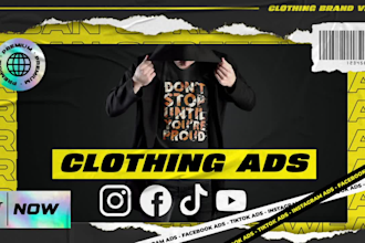 create instagram or facebook ads for clothing brand, streetwear and boutique