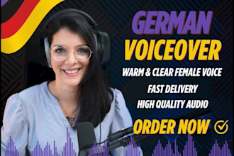record a professional female german voice over