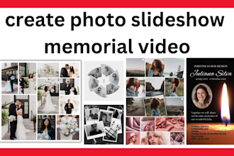 create funeral tribute photo slideshow memorial video