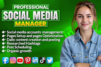 be your social media marketing manager and content creator