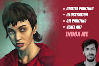turn your photo into a stunning digital oil painting
