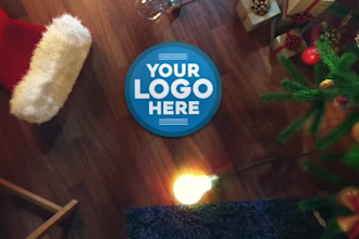 make 5 christmas and new year 2025 logo animation videos