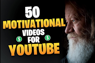 create unique monetizable motivational videos for youtube channel and tiktok