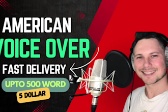 record a professional american male voice over