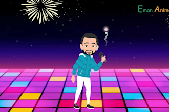 create professional custom 2d music lyric video animation