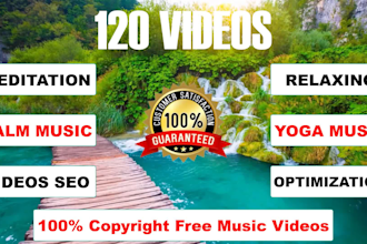build a meditation youtube channel with 120 copyright free music videos