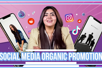 promote your instagram, reddit or tiktok page organically