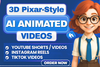 make ai animated videos, ai 3d pixar story animation, ai cartoon videos