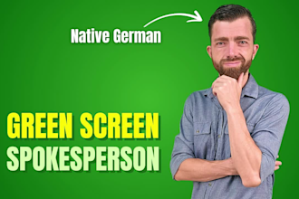 be your german green screen actor and spokesperson