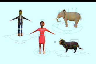 rig and animate characters, humans or animals in 3d