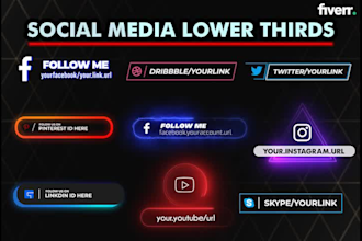 create amazing social media lower thirds and subscribe popup animation