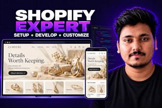 be your shopify expert to build shopify store design and customize store website