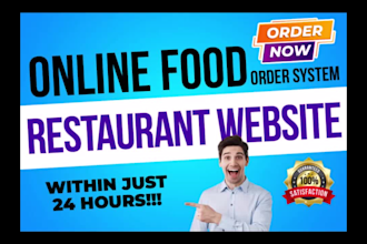 build professional restaurant website with online ordering