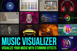 create stunning audio waveform, music visualizer or spectrum
