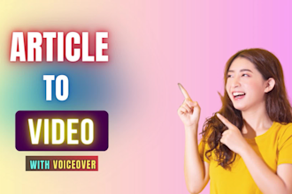 convert article to video, blog post to video with voiceover