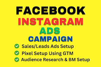 setup and manage facebook ads campaign for sales and leads