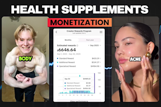 create viral healthtips and supplement videos for tiktok, instagram and youtube
