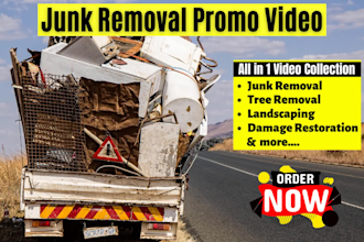 do junk removal video ad or design junk hauling junk removal promo video