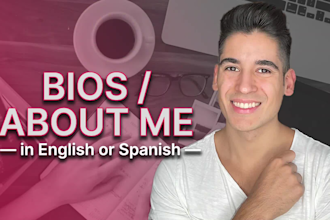write a striking bio or about us page