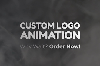 create custom logo animation intro outro for your company with source file