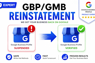reinstate gmb and fix suspended google my business profile and listing