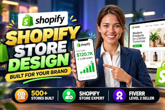 build shopify store, design redesign, copy ecommerce website, dropshipping store